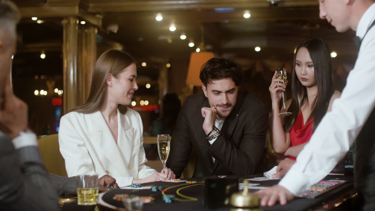 Man leaving the poker table.
