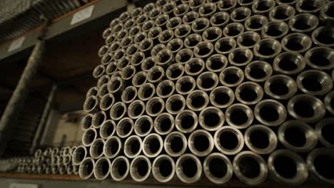 steel pipes stacked on a pallet