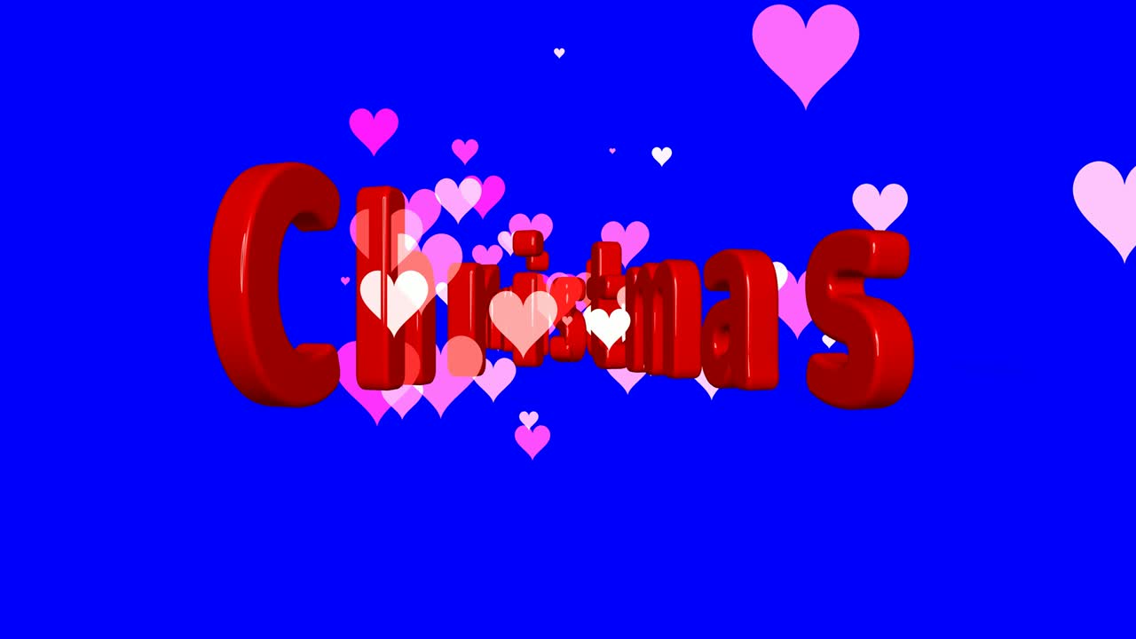 심장 마크를 생성하는 은 크리스마스 캐릭터가 회전하는 비디오 루프.