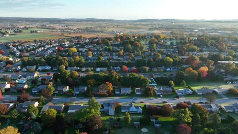 Amerikanische-Nachbarschaft-Im-Herbst