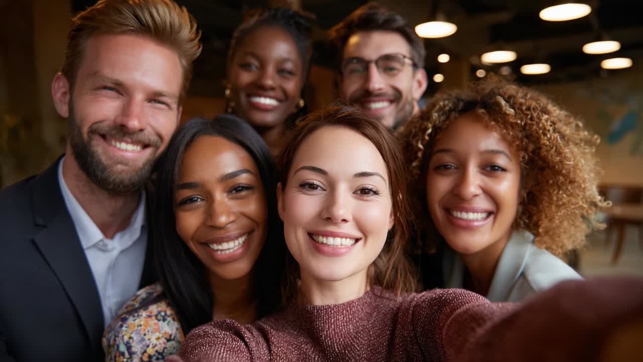Diverse Group Selfie
