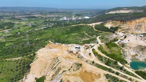 Large-stone-quarry-om-the-side-of-the-mountain-with-natural-spring-near