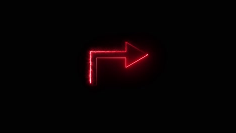 red neon arrow