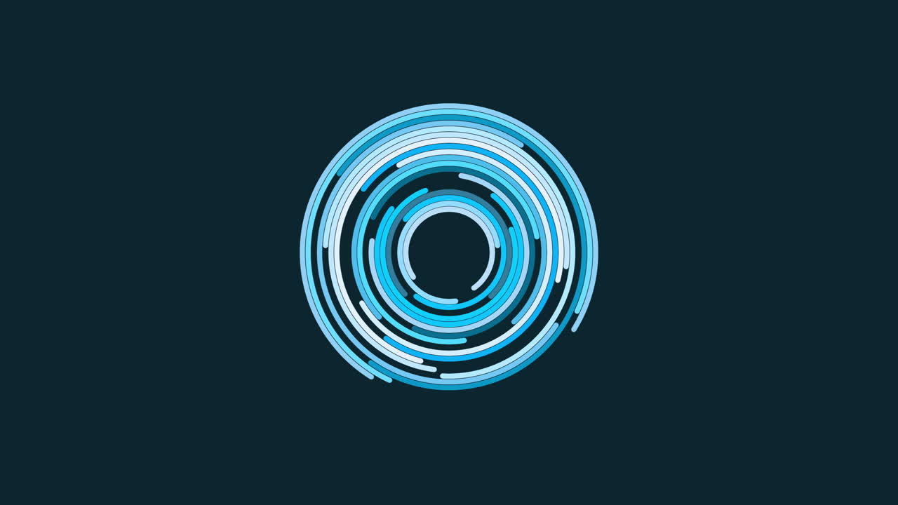 anillos abstractos de colores ilustración geométrica en el espacio oscuro