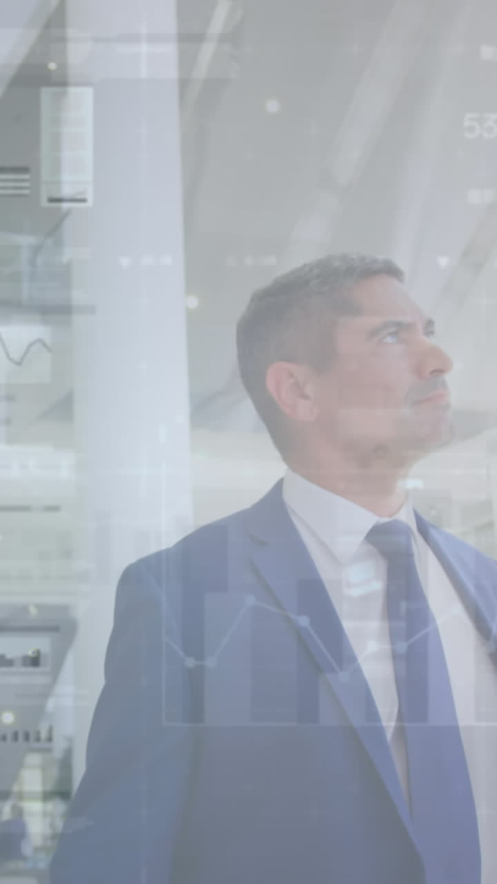 animación del procesamiento de estadísticas sobre el empresario