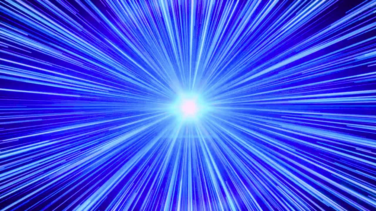 Dynamic Blue Light Rays Expanding from a Central Starburst