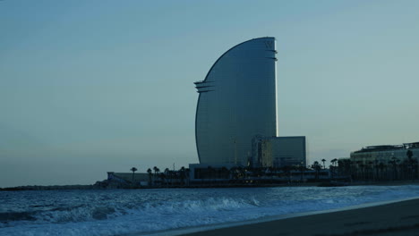 hotel arts barcelona at sunset