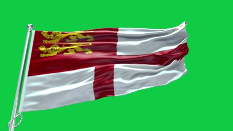 4k highly detailed flag of sark - sark flag high detail - national flag sark wave pattern loopable elements