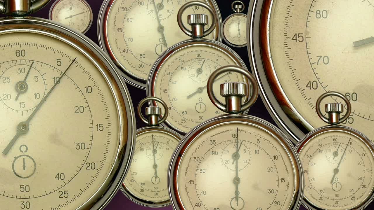 많은 구식 스워치 가 초 를 카운트 다운 한다