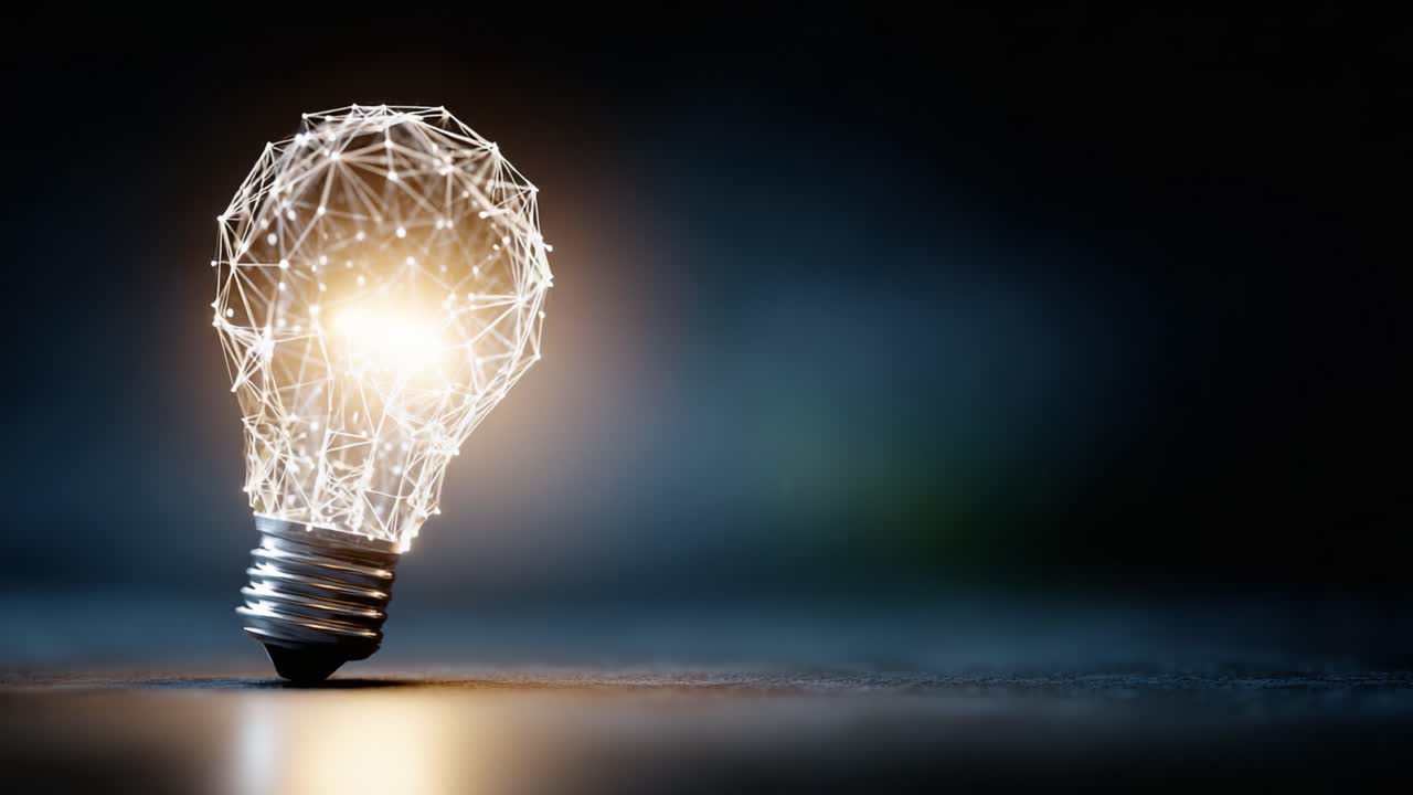 Illuminating Innovation: A Stunning Visual Journey Through the Transformation of a Light Bulb, Capturing the Essence of Modern Technology and Creativity in a Darkened Space