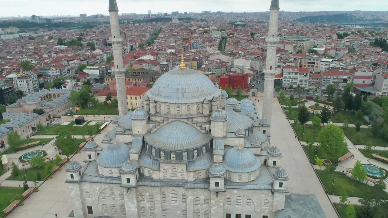 la mezquita fatih, imágenes de aviones no tripulados de estambul, jk01