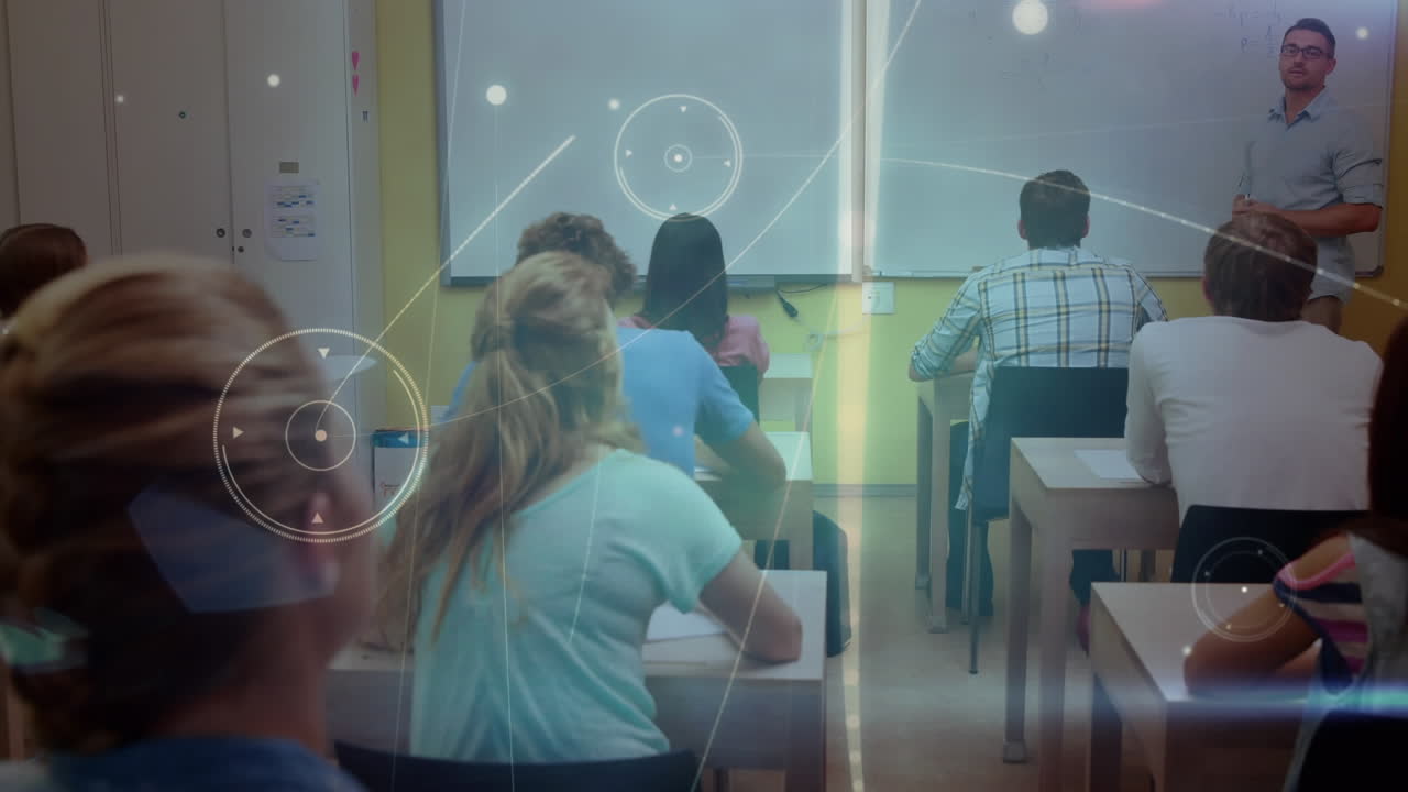 animación de la red de conexiones entre maestros y estudiantes varones