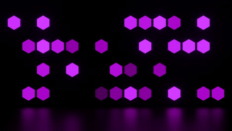 patrón de luz hexagonal púrpura