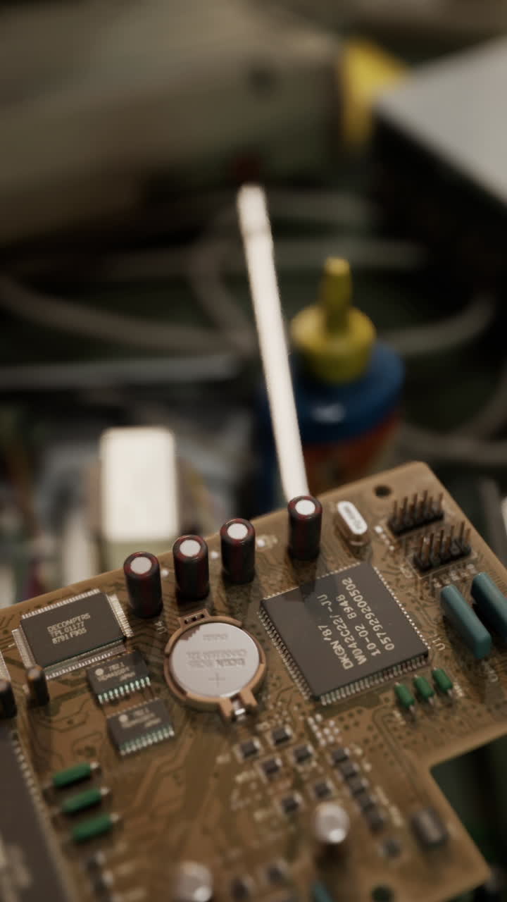 primer plano de una placa de circuitos