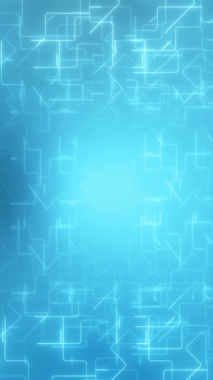 Cyan geometric interface background pale technology shapes luminous line accents and open center
