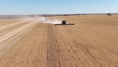 This-footage-captures-the-synergy-of-modern-agricultural-technology,-showcasing-the-essential-role-of-header-fronts-in-the-wheat-harvesting-process