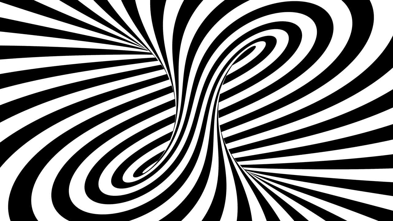 4k. torus vista interior con rayas hipnóticas. bucle sin costuras.