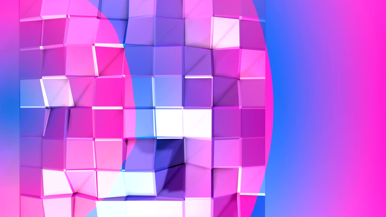 4k limpio bajo poli fondo animado en bucle. animación 3d sin costuras en estilo geométrico moderno con colores de gradiente modernos. fondo creativo simple. colores de gradientes rojo azul 14