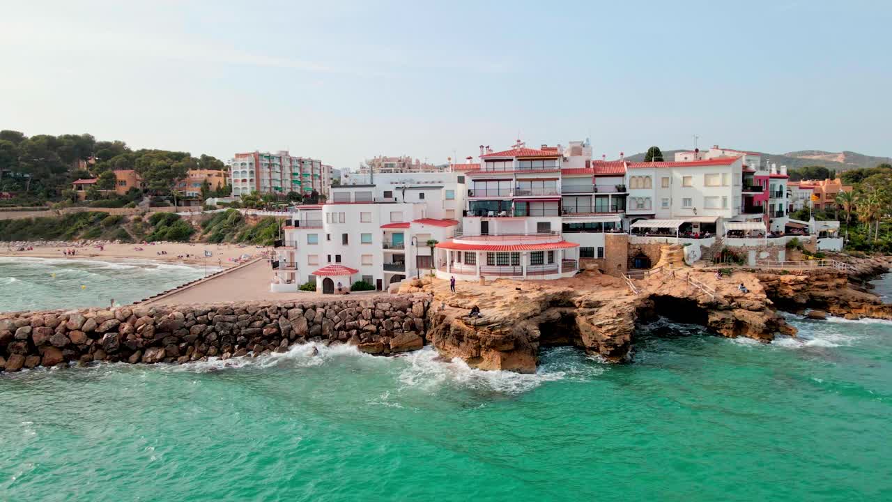 Aerial 4K drone footage of El Roc de Sant Gaiet&agrave;, a scenic location