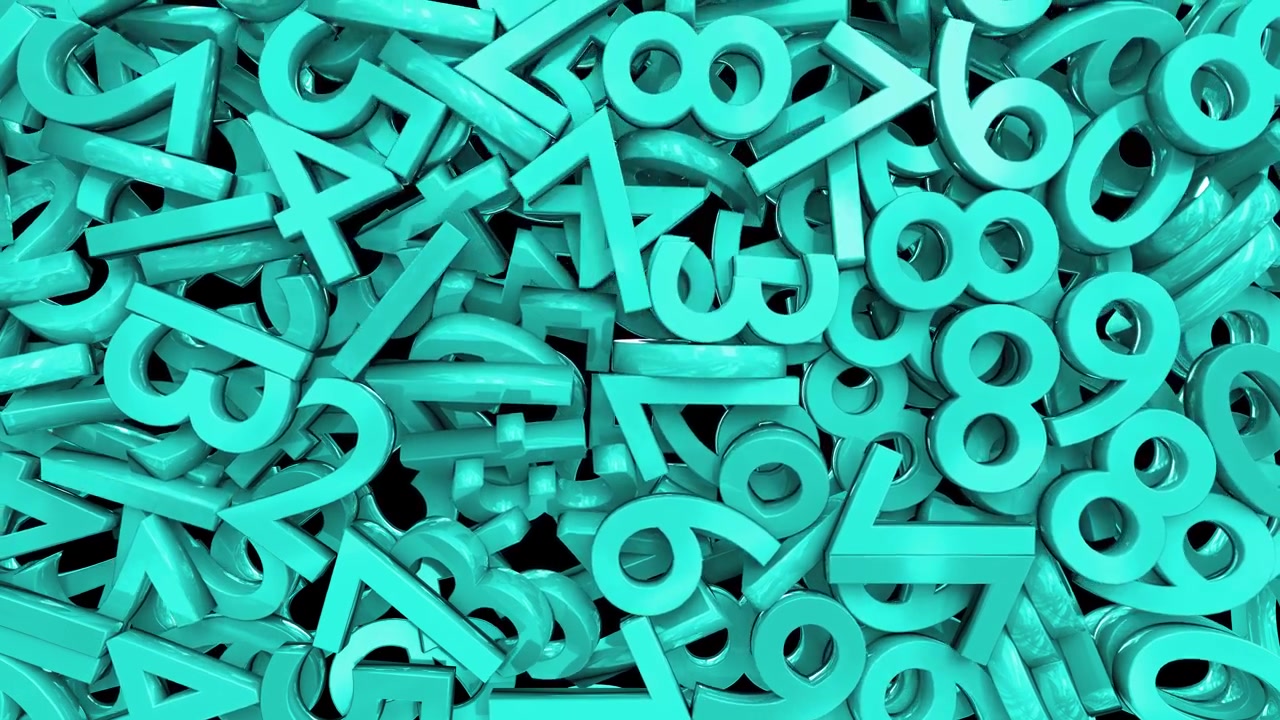 Numbers digits numerals fill screen math calculus school financial 4k