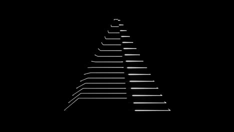 4k abstract digital neon pyramid.