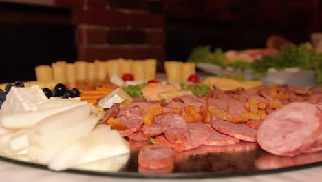 dinner evening buffet of self-service dairy and meat products suitable for parties celebrations anniversaries weddings gatherings