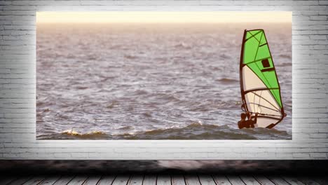 Man-wind-surfing-against-Canvas-