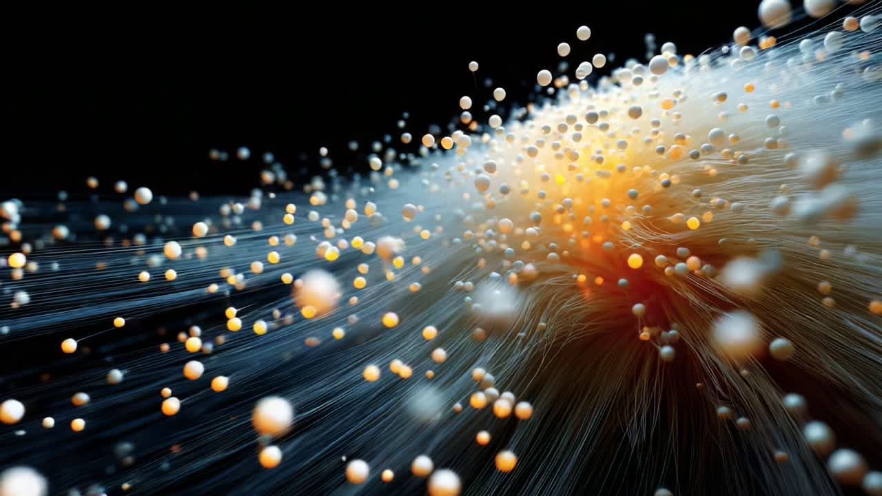 Esplosione dinamica di luce ed energia: un'accattivante rappresentazione visiva di movimento, flusso e particelle radiose che catturano l'essenza dello slancio e della vivacità