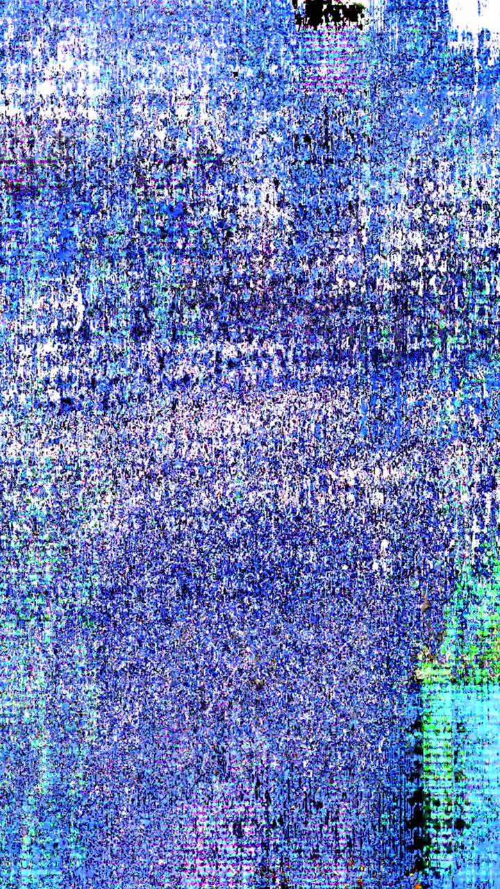 Abstract Digital Glitch Noise Background with Blue and Green