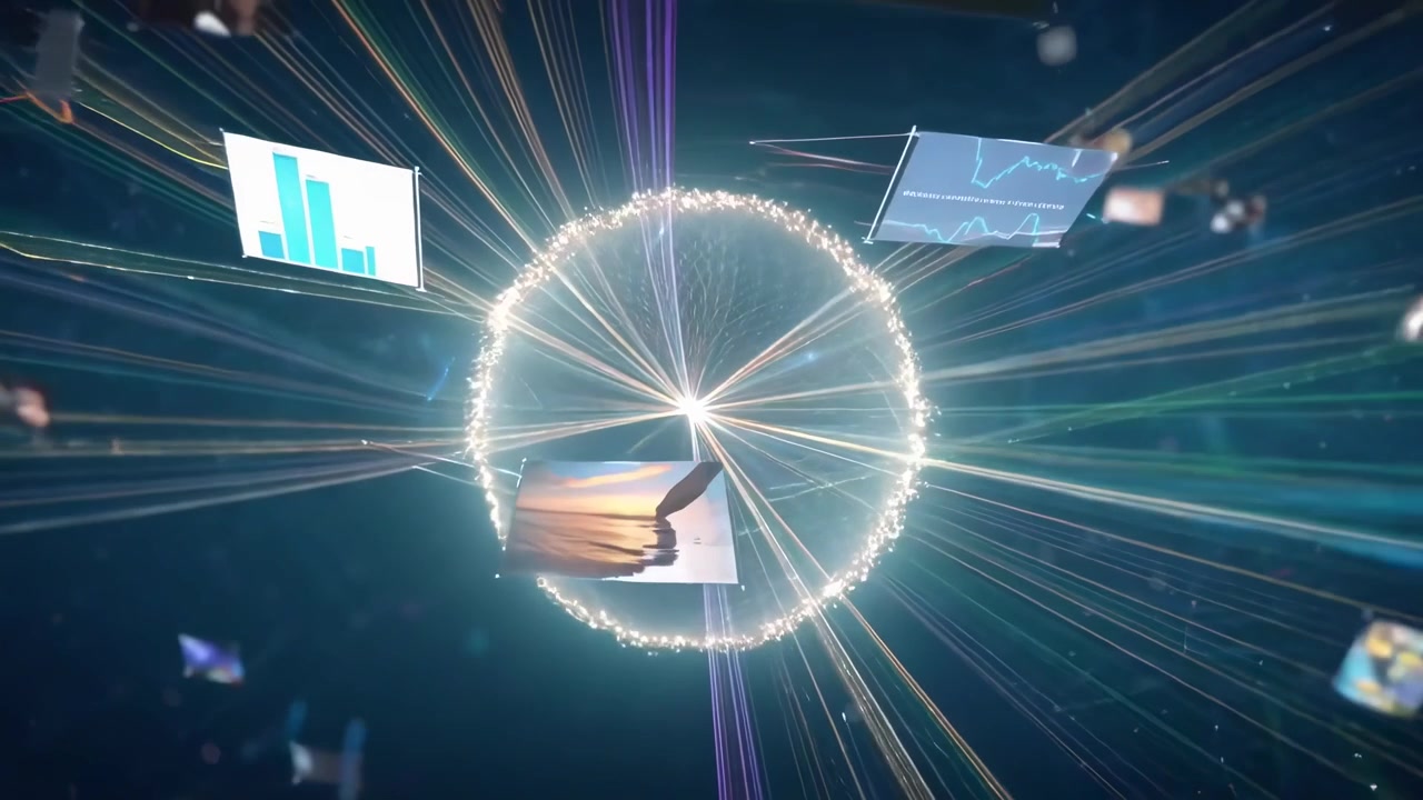 Digital Network Connecting Various Media and Data Points