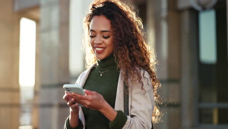 outdoor, thinking and woman with a cellphone