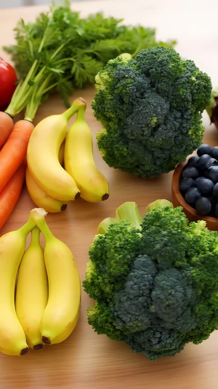 Frutta e verdura fresca biologica 4K.