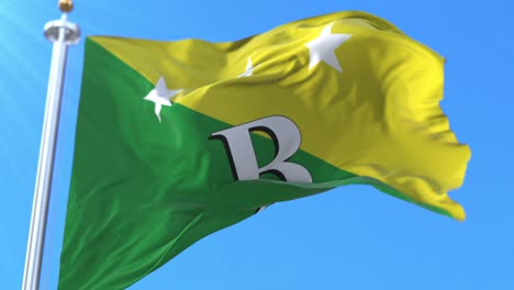 bocas del toro province flag, panama. loop