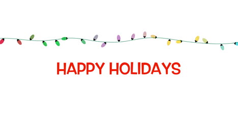 Happy-Holidays-text-with-colorful-garland-on-white-background-2