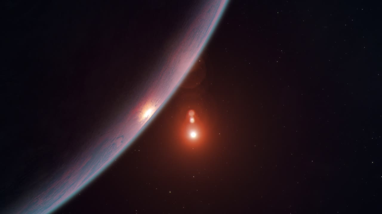 Soloppgang over planeten Jorden sett fra verdensrommet - Nærbilde