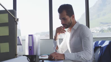businessman working in modern office