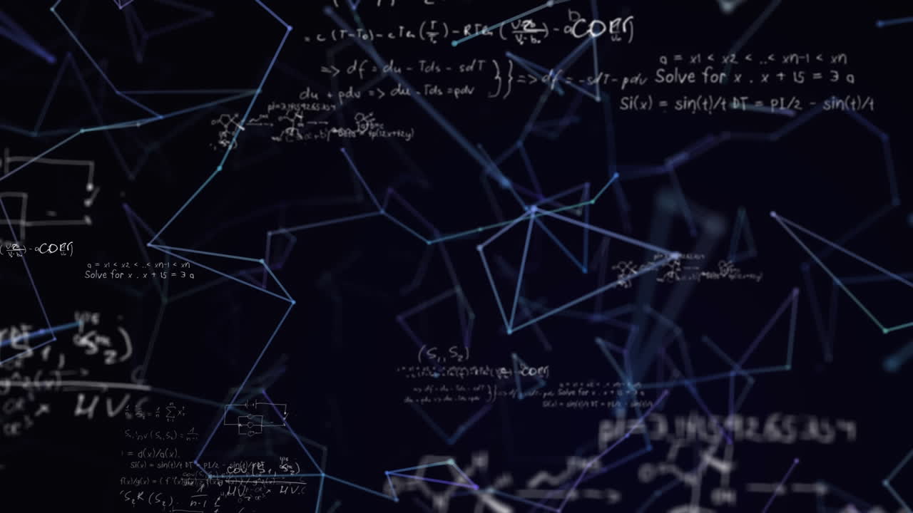 red de conexiones contra ecuaciones matemáticas