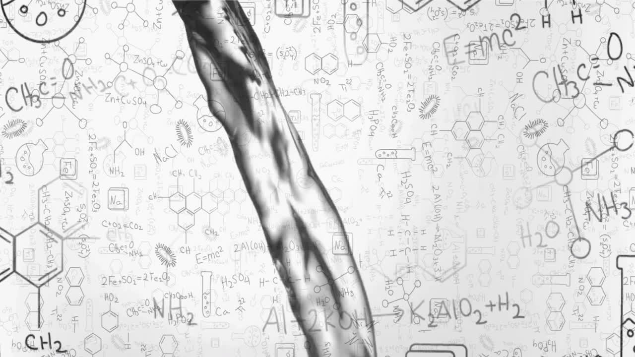 액체 투여에 대한 과학적 데이터 처리의 애니메이션
