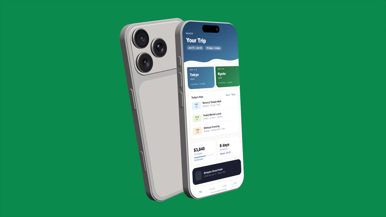 App-mockup Telefon 17 Pro Max Scene