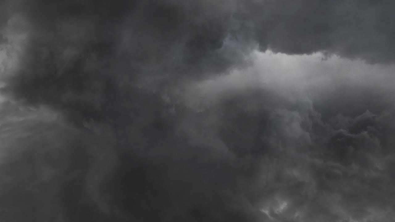 dark thick clouds and thunderstorms 4k