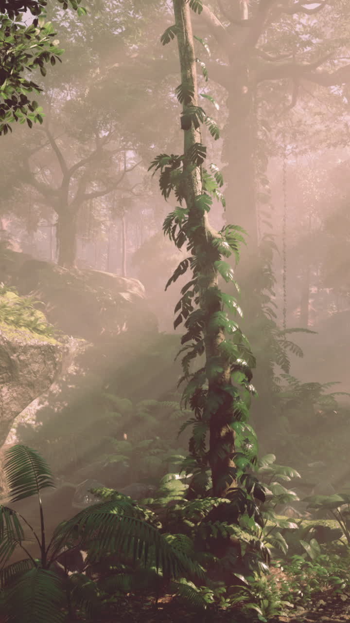 bosque de la jungla de niebla