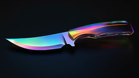 rainbow iridescent knife