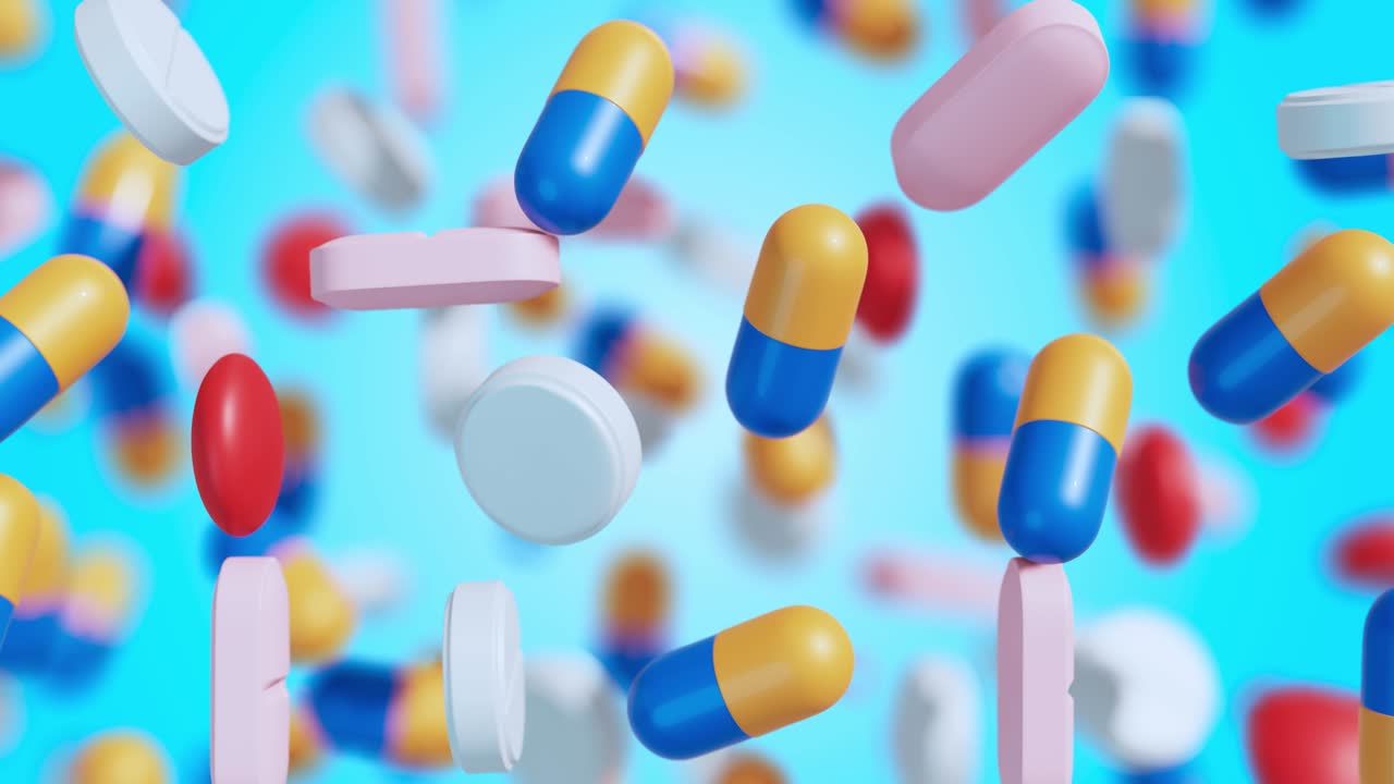 엄청난 수의 다양한 종류의 약이 없이 떨어집니다.