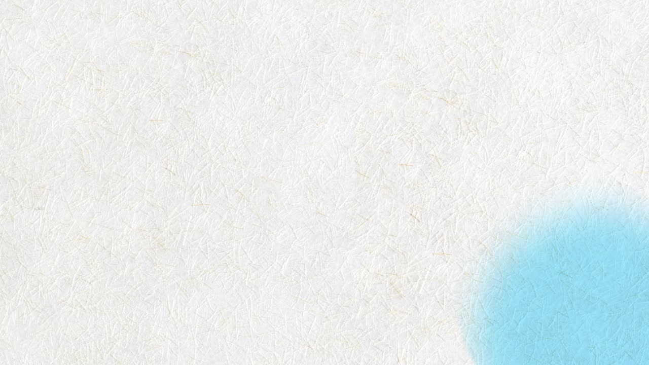 青いサークルの背景は日本製の麻紙で混ぜたもの