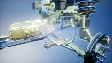 motores de automóviles detallados y otras piezas