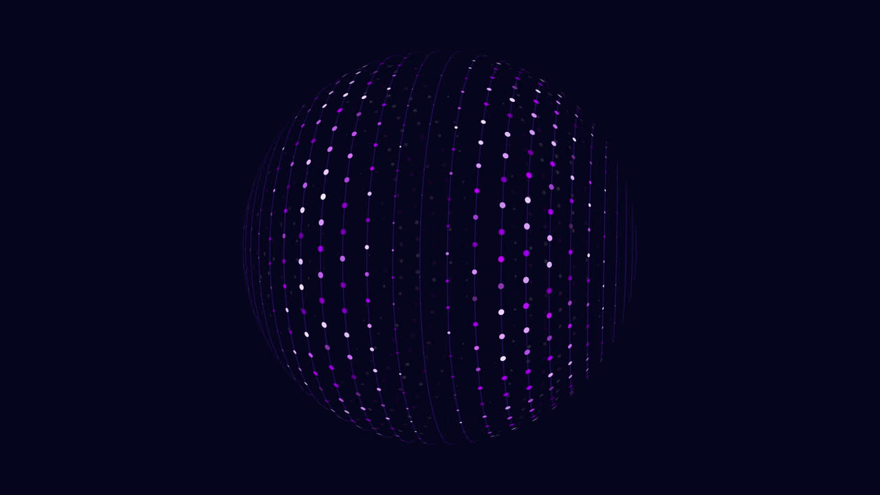 Spiraling blue dots on a black background