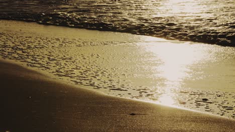 epic sun lighting water of tranquil ocean during beautiful sunset at sandy beach and shore