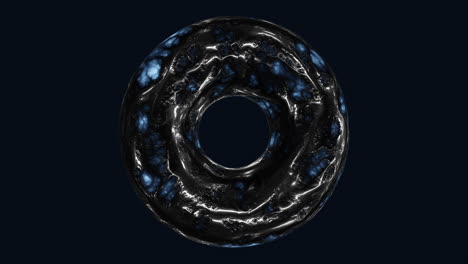 bola futurista azul y negra con color neón y ondas 1