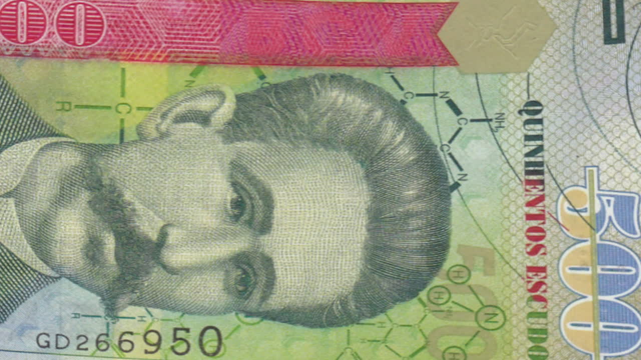 Cape Verdean 500 Escudo Banknote with Portrait on Green Screen Background