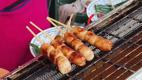 grilled thai sausage skewers